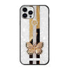 Butterfly Bling Bling TPU Luxury Phone Case for iPhone 12 Pro/12(6.1") - White