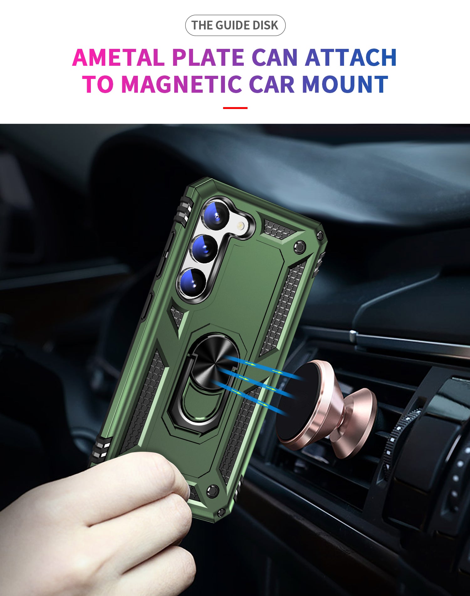 Samsung Galaxy S23 Case Ring Magnetic GPS car mount Phone Holder case