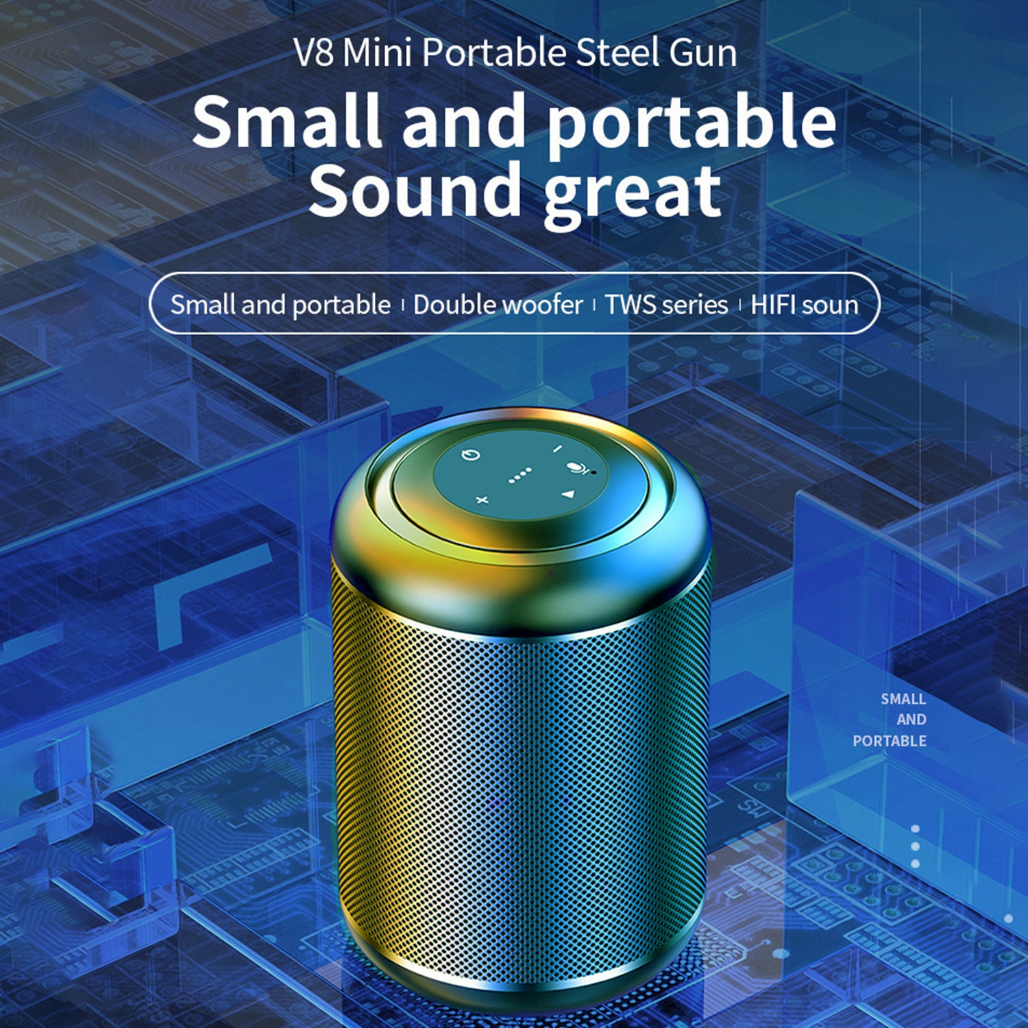 Wireless Bluetooth  insert  card U disk speaker