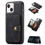 iPhone 14/13 Magnetic 2 in1 Leather Card Bag Case and Removable Back Cover