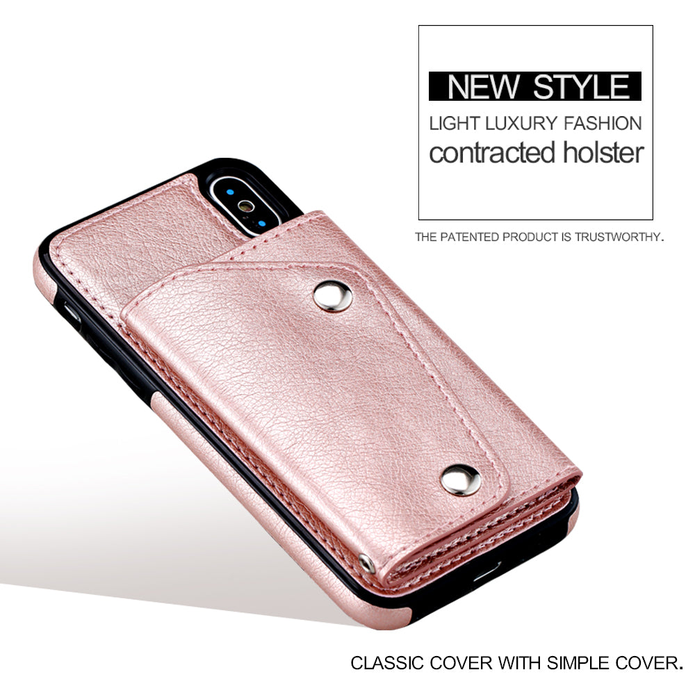 iPhone Xs Max (6.5") 2 in 1 Leather Wallet Case With 9 Credit Card Slots and Removable Back Cover 