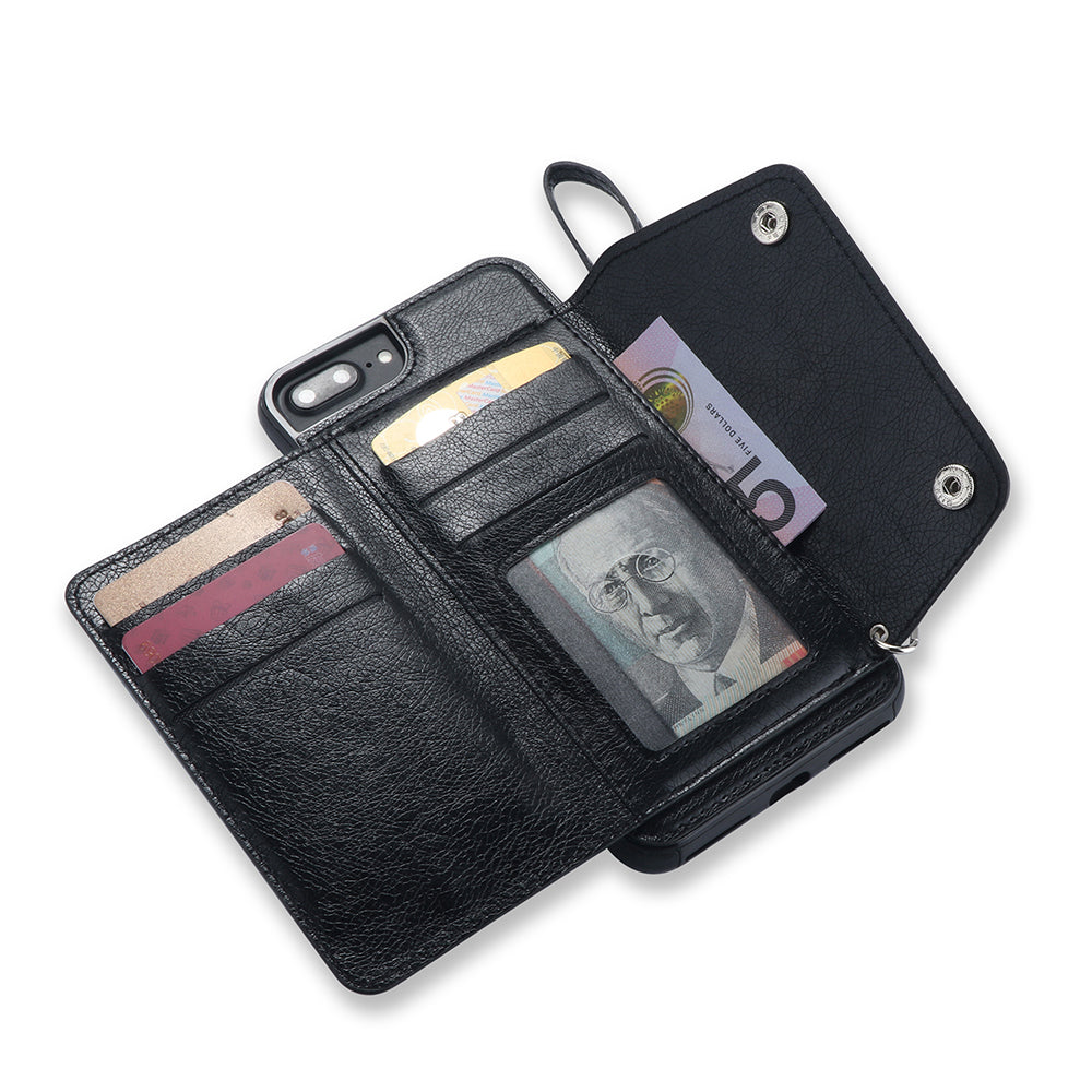 Kickstand Wallet Case with Credit Card Pockets for iPhone 8&7 Plus