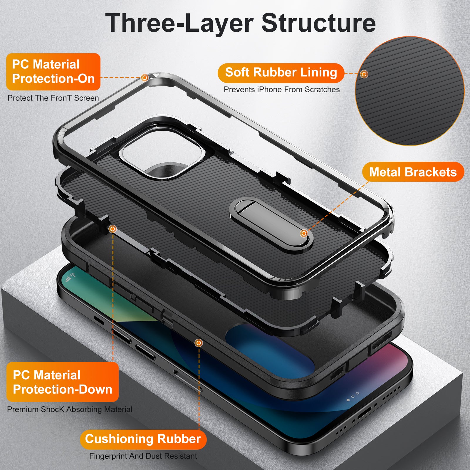 Kickstand anti-dropProtection Case for iPhone 13Mini