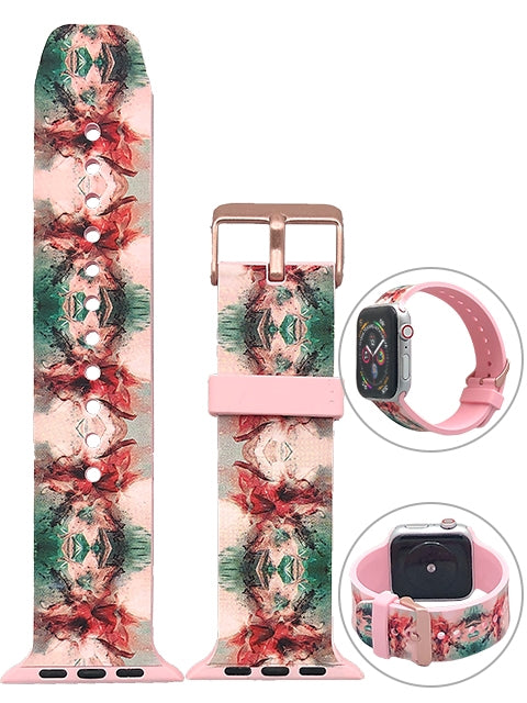 Apple Watch Series 4/3/2/1 with Silver Buckle Rubber Design Colorful Replacement i Watch Bands