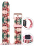 Apple Watch Series 4/3/2/1 with Silver Buckle Rubber Design Colorful Replacement i Watch Bands