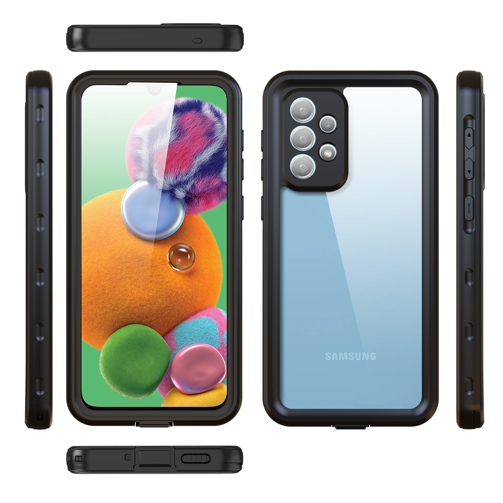Waterproof case for Samsung Galaxy A33-Black