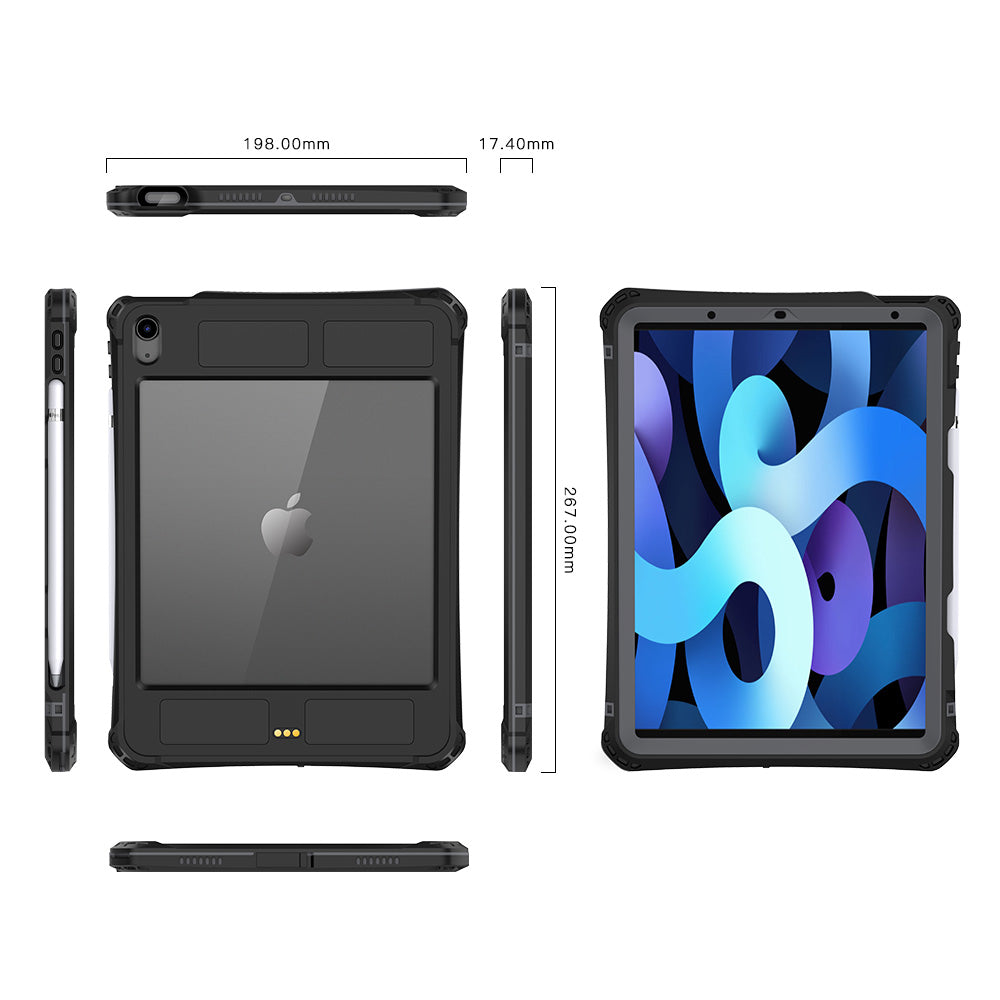 Apple iPad 10/iPad Air 5/4(10.9'') 360 Full Protective Waterproof Case with Built-in Screen Fingerprint Protector