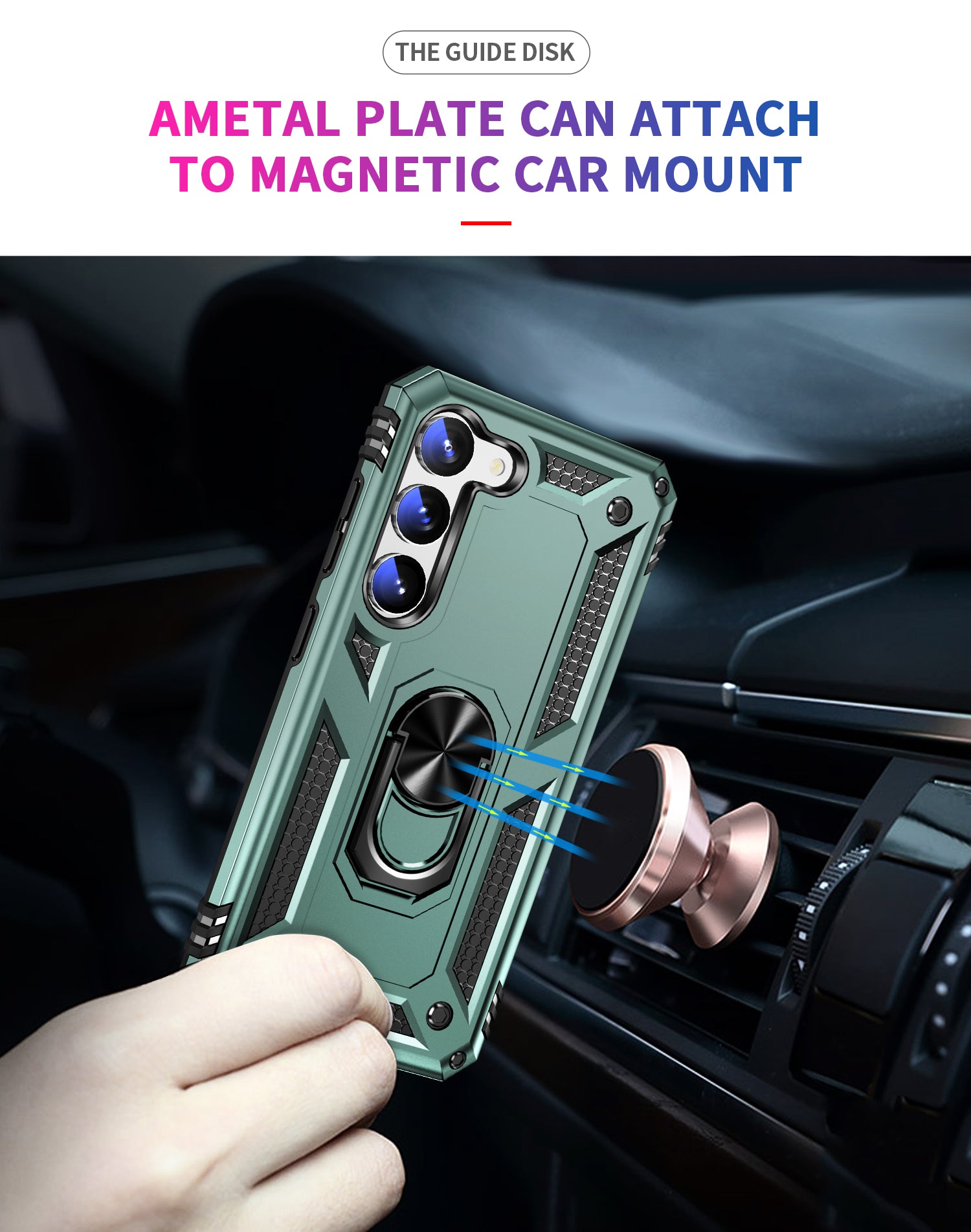 Samsung Galaxy S23 Case Ring Magnetic GPS car mount Phone Holder case