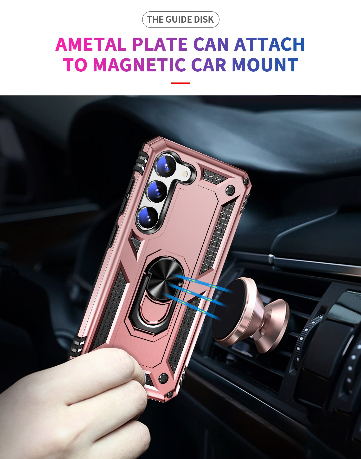 Samsung Galaxy S23 Case Ring Magnetic GPS car mount Phone Holder case
