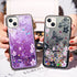 iPhone 13 mini Diamond inlaid on both sides, colorful butterfly quicksand  case