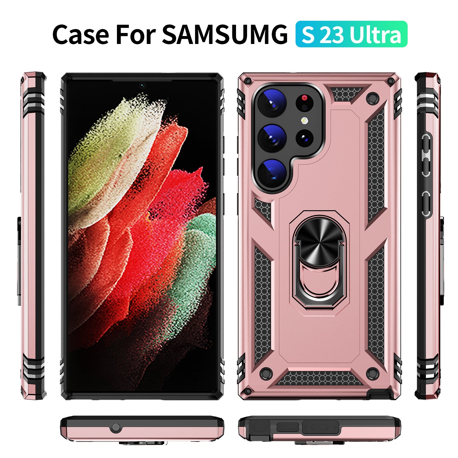 Samsung Galaxy S23  Ultra Case Ring Magnetic GPS car mount Phone Holder case