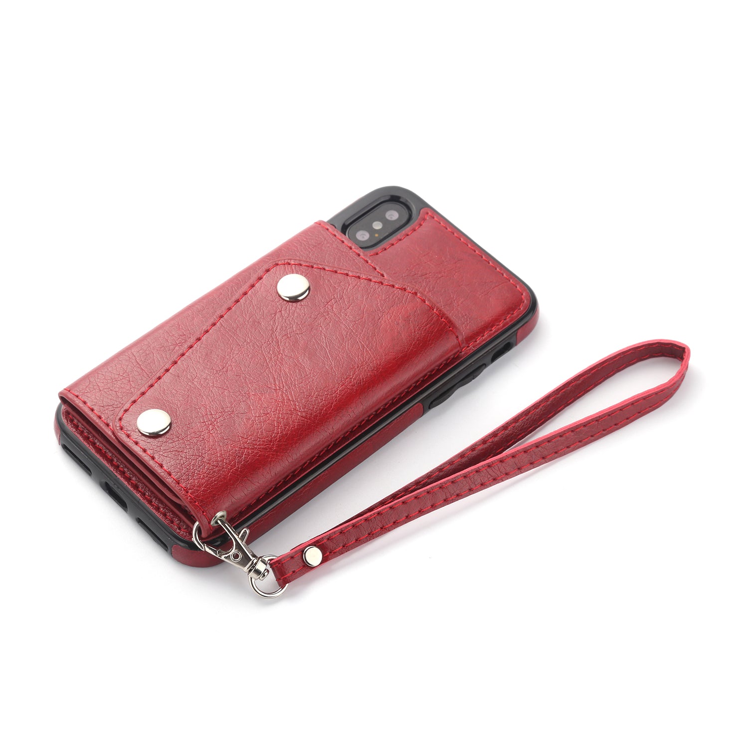iPhone Xs Max (6.5") 2 in 1 Leather Wallet Case With 9 Credit Card Slots and Removable Back Cover 