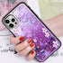 iPhone 13 Pro Max Diamond inlaid on both sides, colorful butterfly quicksand  case