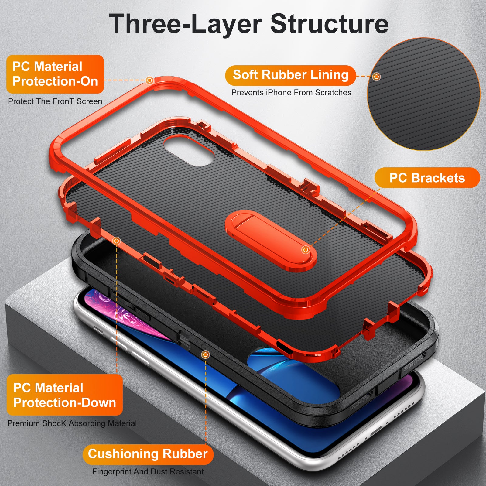 Kickstand anti-dropProtection Case for iPhone XR