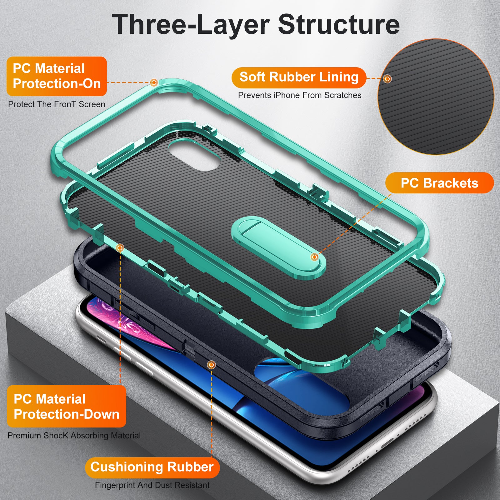Kickstand anti-dropProtection Case for iPhone XR