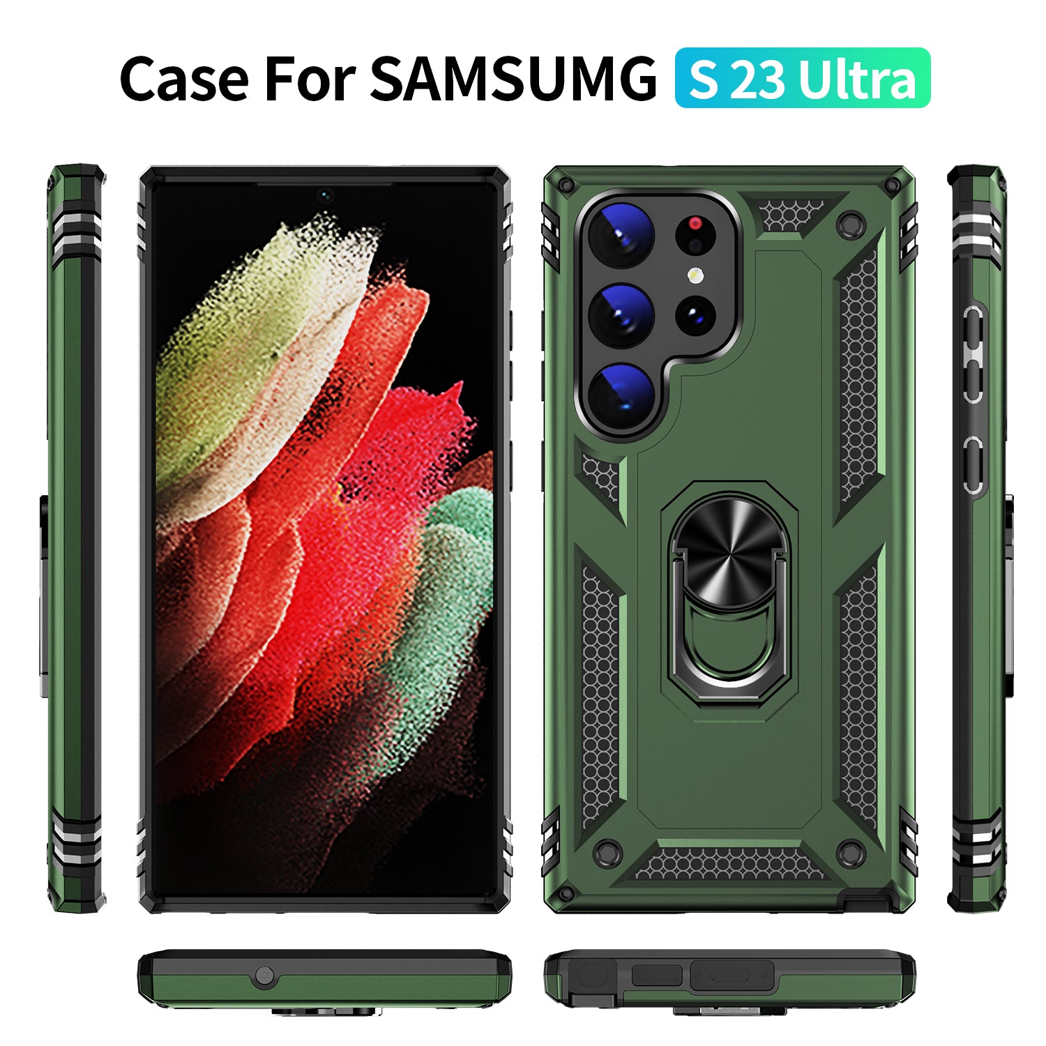 Samsung Galaxy S23  Ultra Case Ring Magnetic GPS car mount Phone Holder case