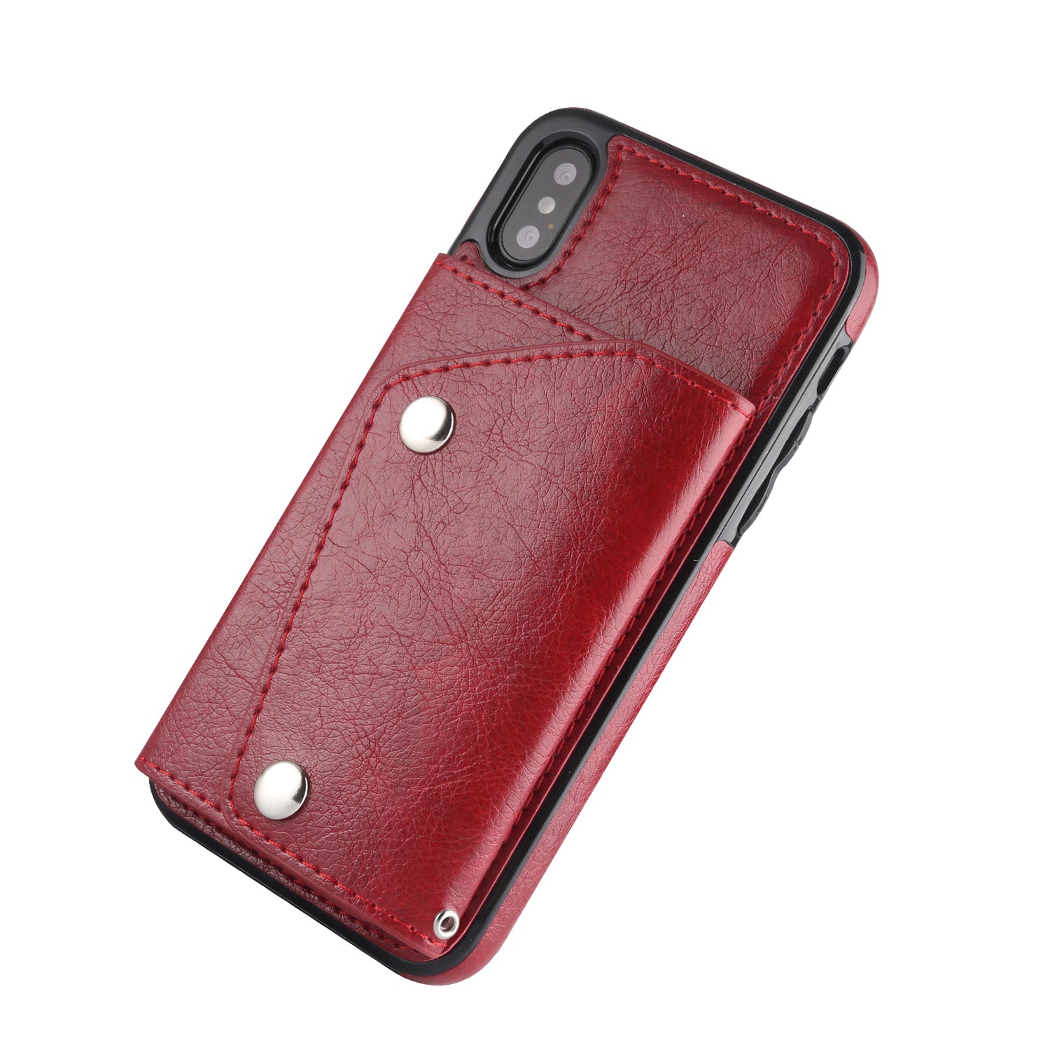 iPhone Xs Max (6.5") 2 in 1 Leather Wallet Case With 9 Credit Card Slots and Removable Back Cover 