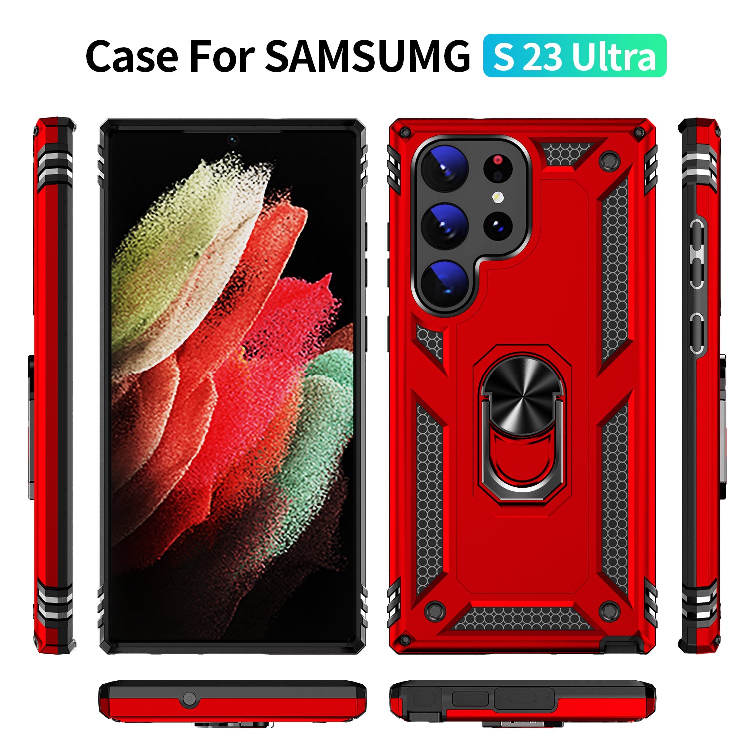 Samsung Galaxy S23  Ultra Case Ring Magnetic GPS car mount Phone Holder case