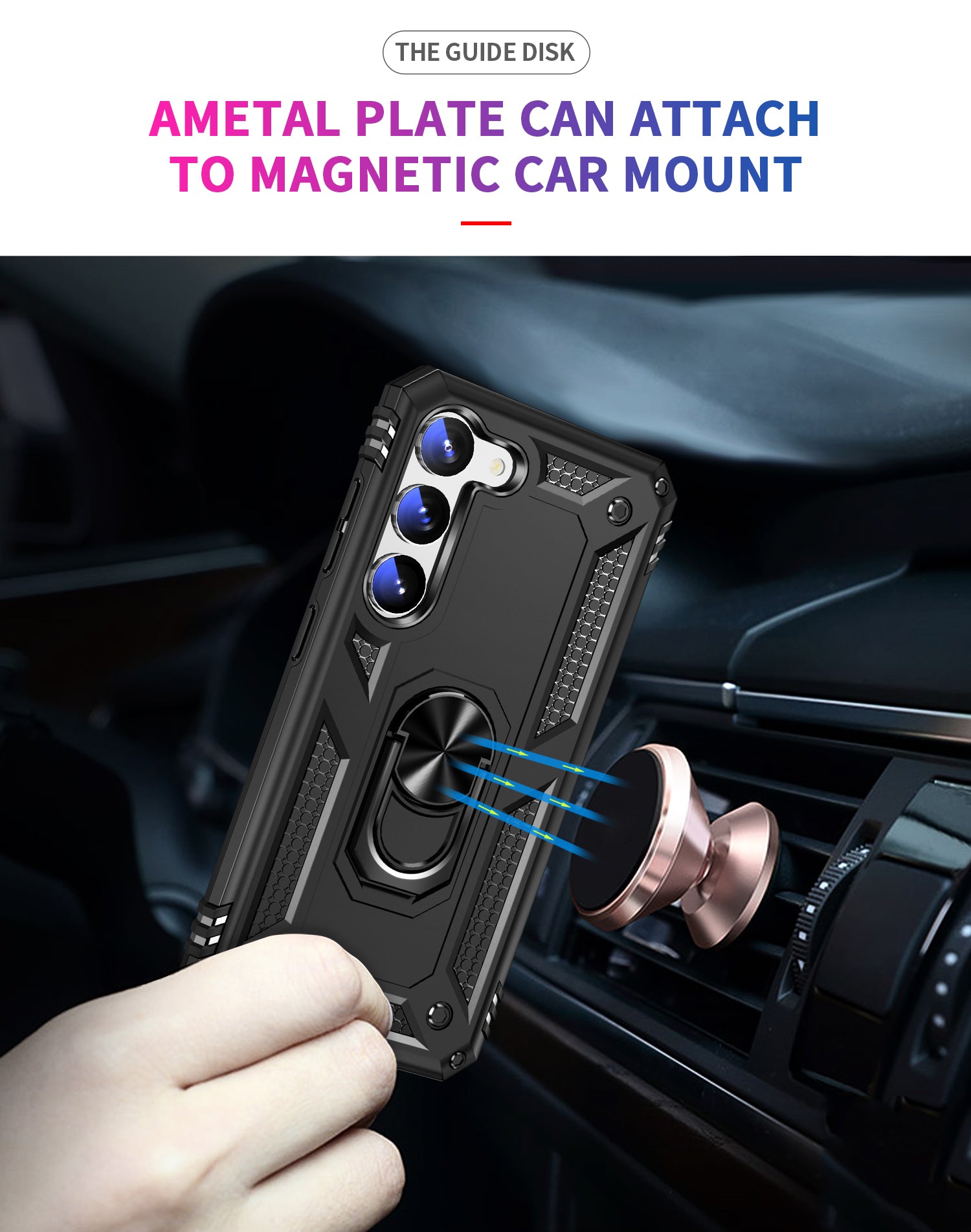Samsung Galaxy S23 Case Ring Magnetic GPS car mount Phone Holder case