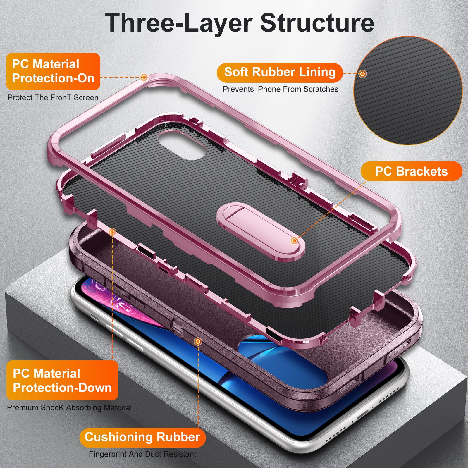 Kickstand anti-dropProtection Case for iPhone XR
