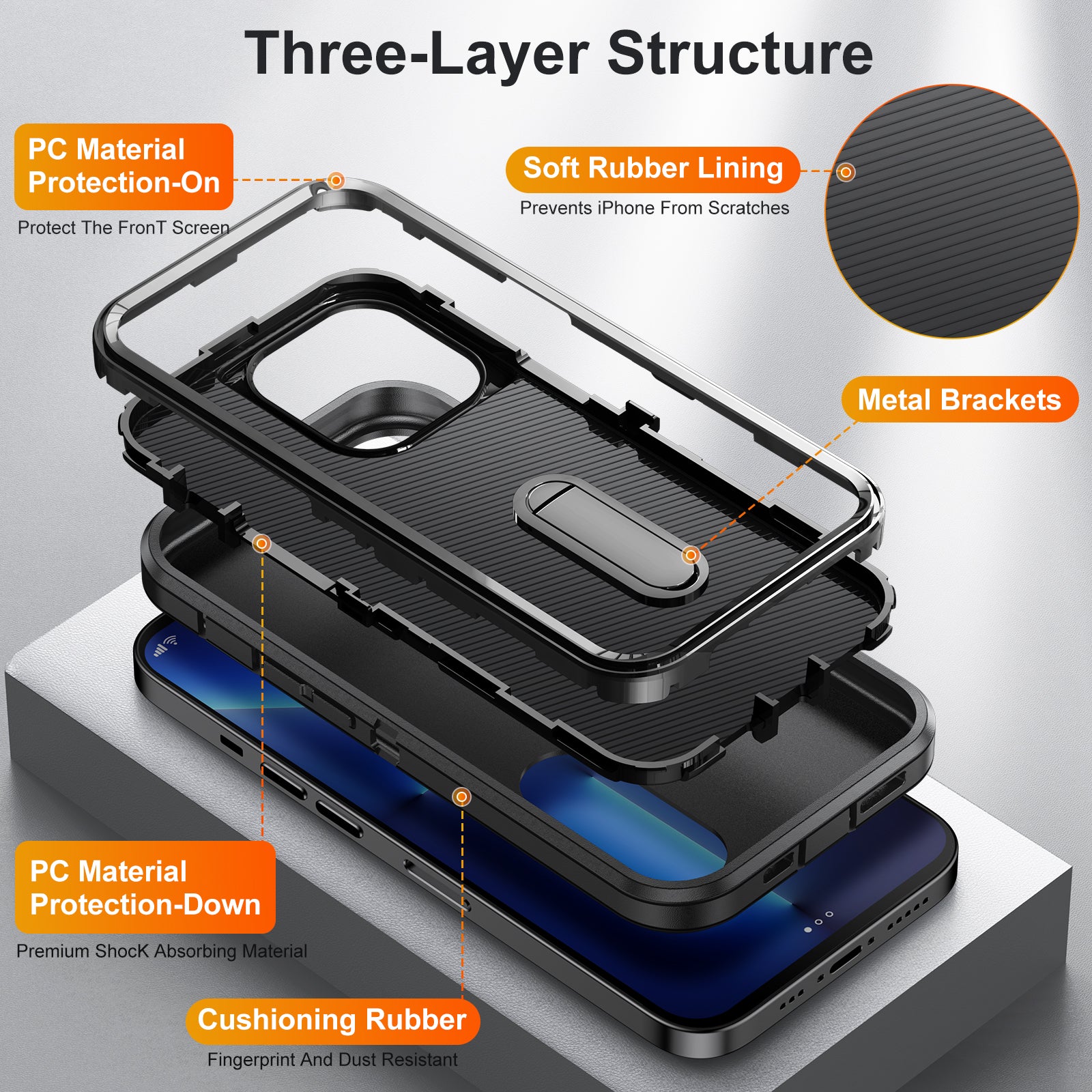 Kickstand anti-dropProtection Case for iPhone 13 Pro