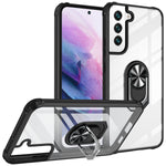 Samsung Galaxy S23 Plus Transparent acrylic material with Magnetic GPS Car Mount Phone Holder Case support on the back
