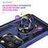 iPhone 14  Pro Dual Colors Ring Magnetic GPS car mount Phone Holder Case