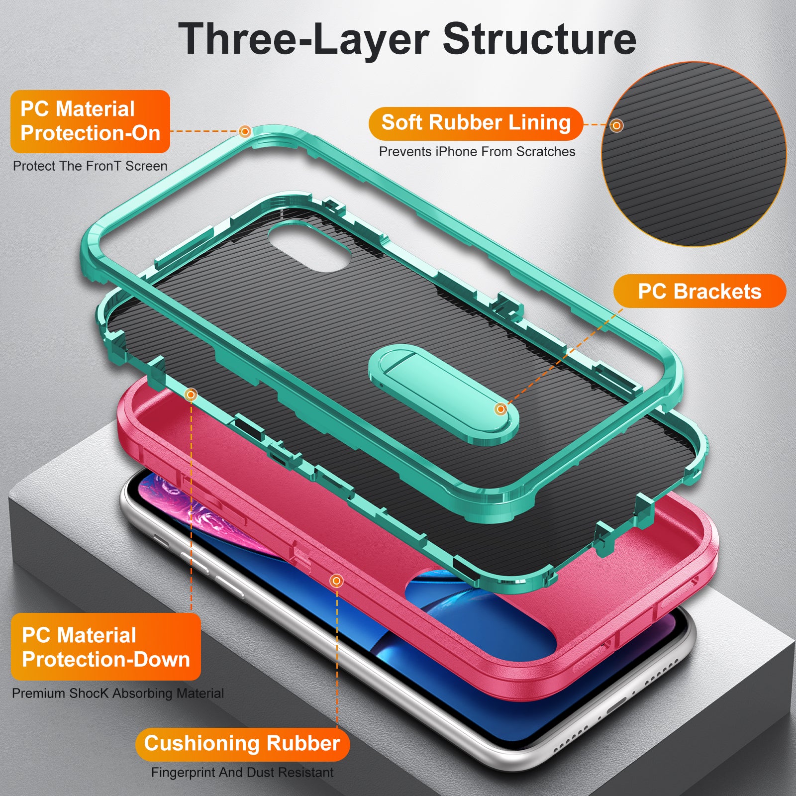 Kickstand anti-dropProtection Case for iPhone XR