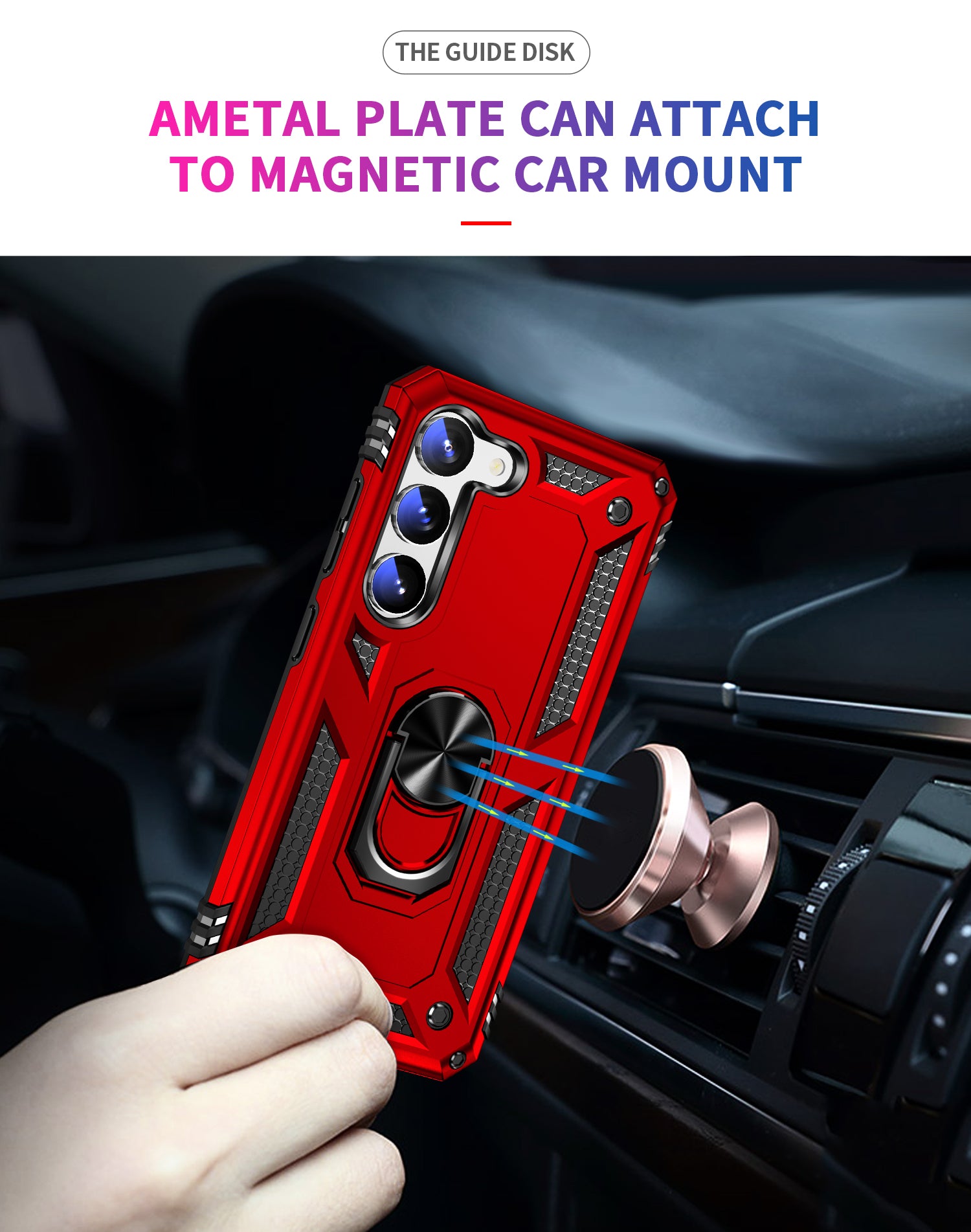 Samsung Galaxy S23 Plus Case Ring Magnetic GPS car mount Phone Holder case