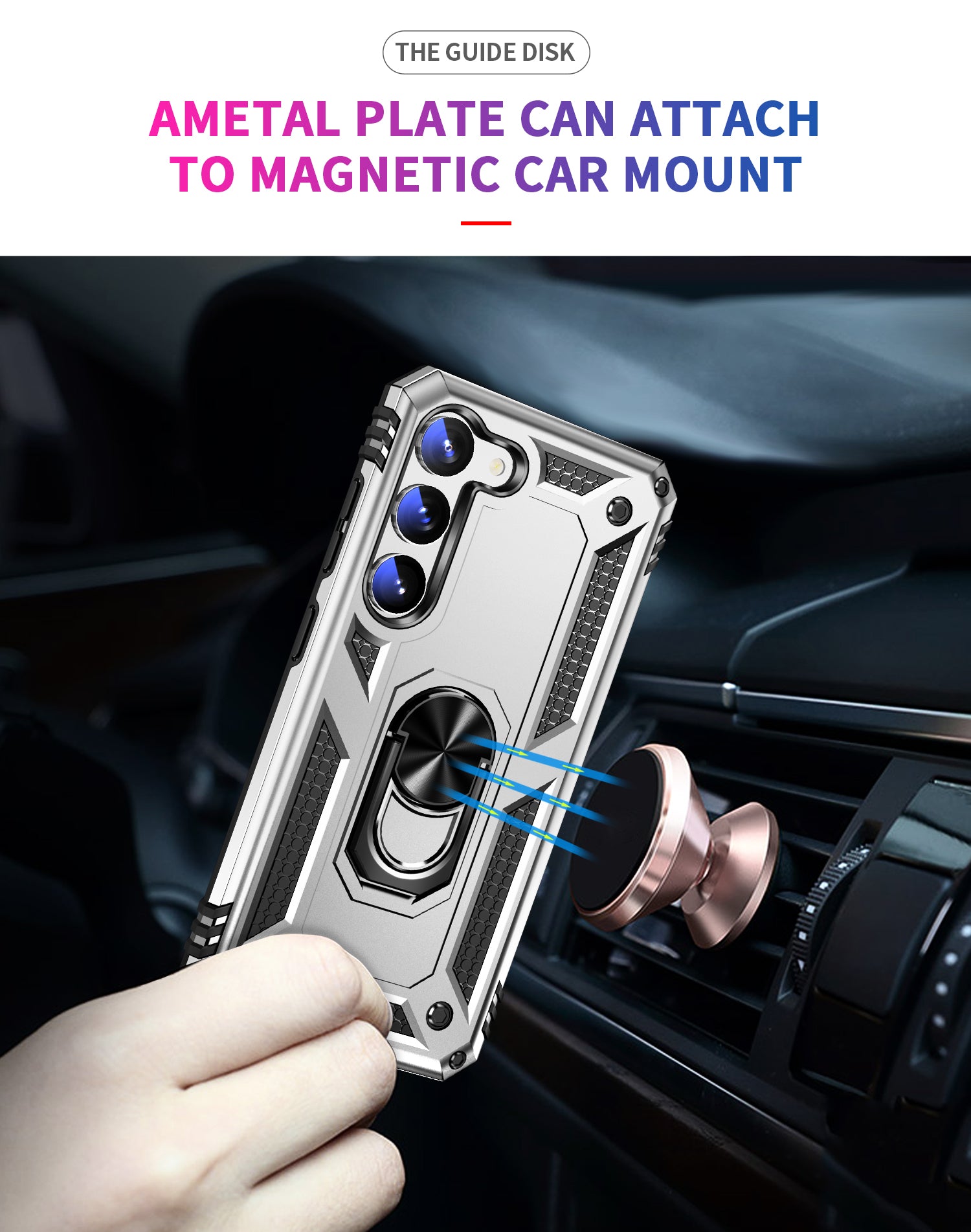 Samsung Galaxy S23 Plus Case Ring Magnetic GPS car mount Phone Holder case