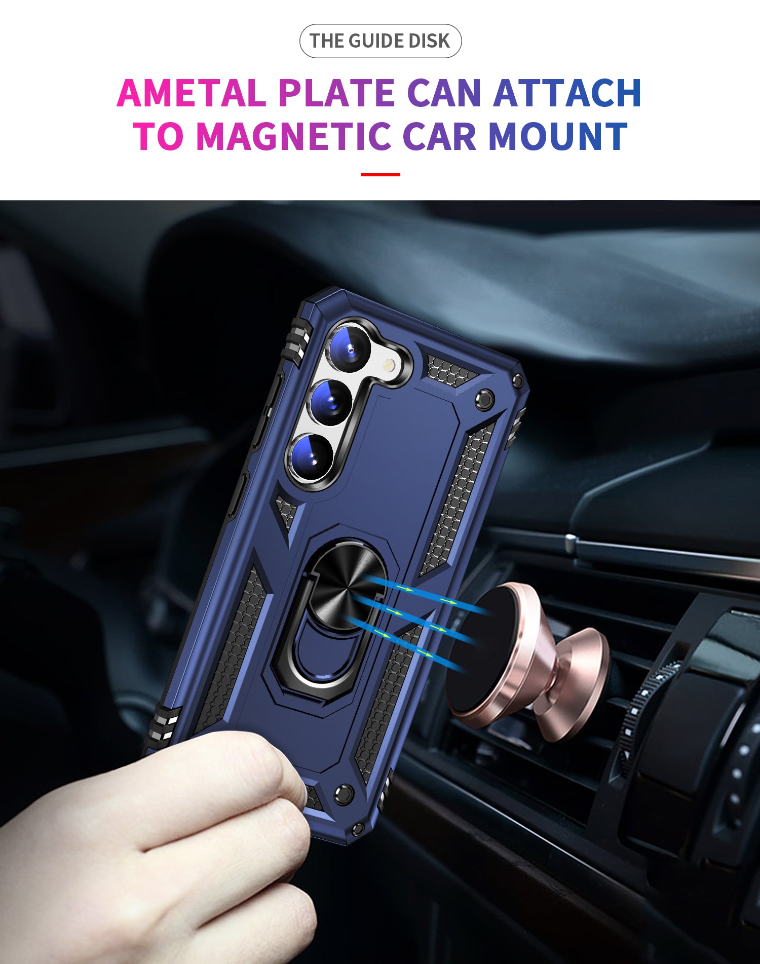 Samsung Galaxy S23 Case Ring Magnetic GPS car mount Phone Holder case