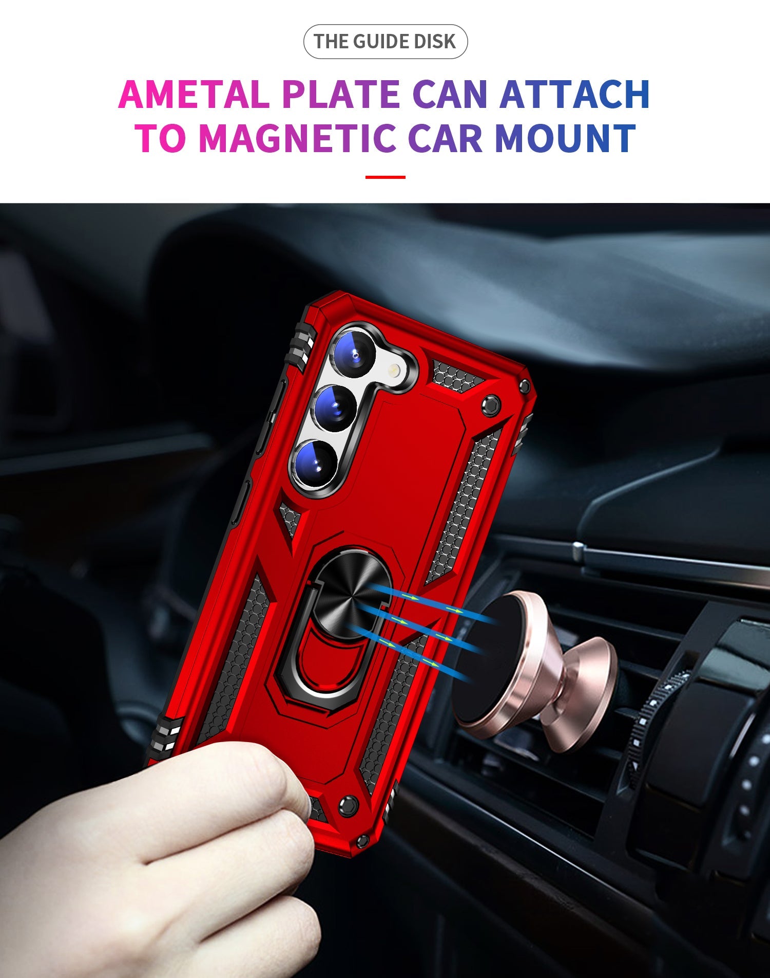 Samsung Galaxy S23 Case Ring Magnetic GPS car mount Phone Holder case