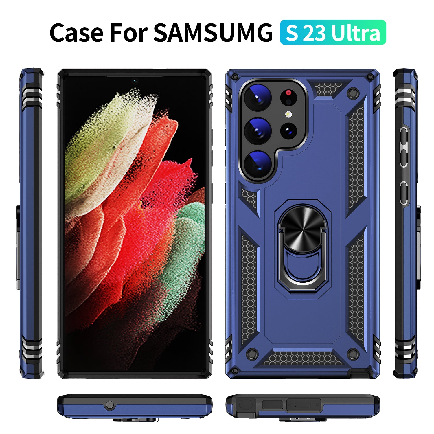 Samsung Galaxy S23  Ultra Case Ring Magnetic GPS car mount Phone Holder case
