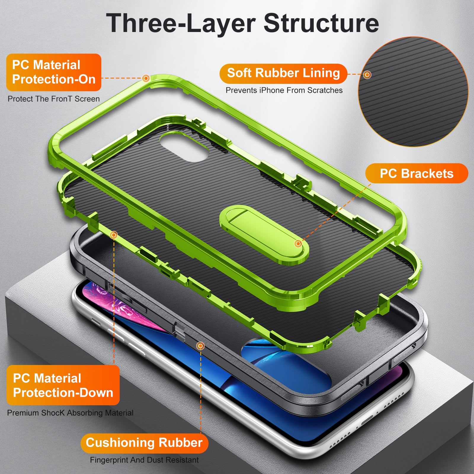 Kickstand anti-dropProtection Case for iPhone XR