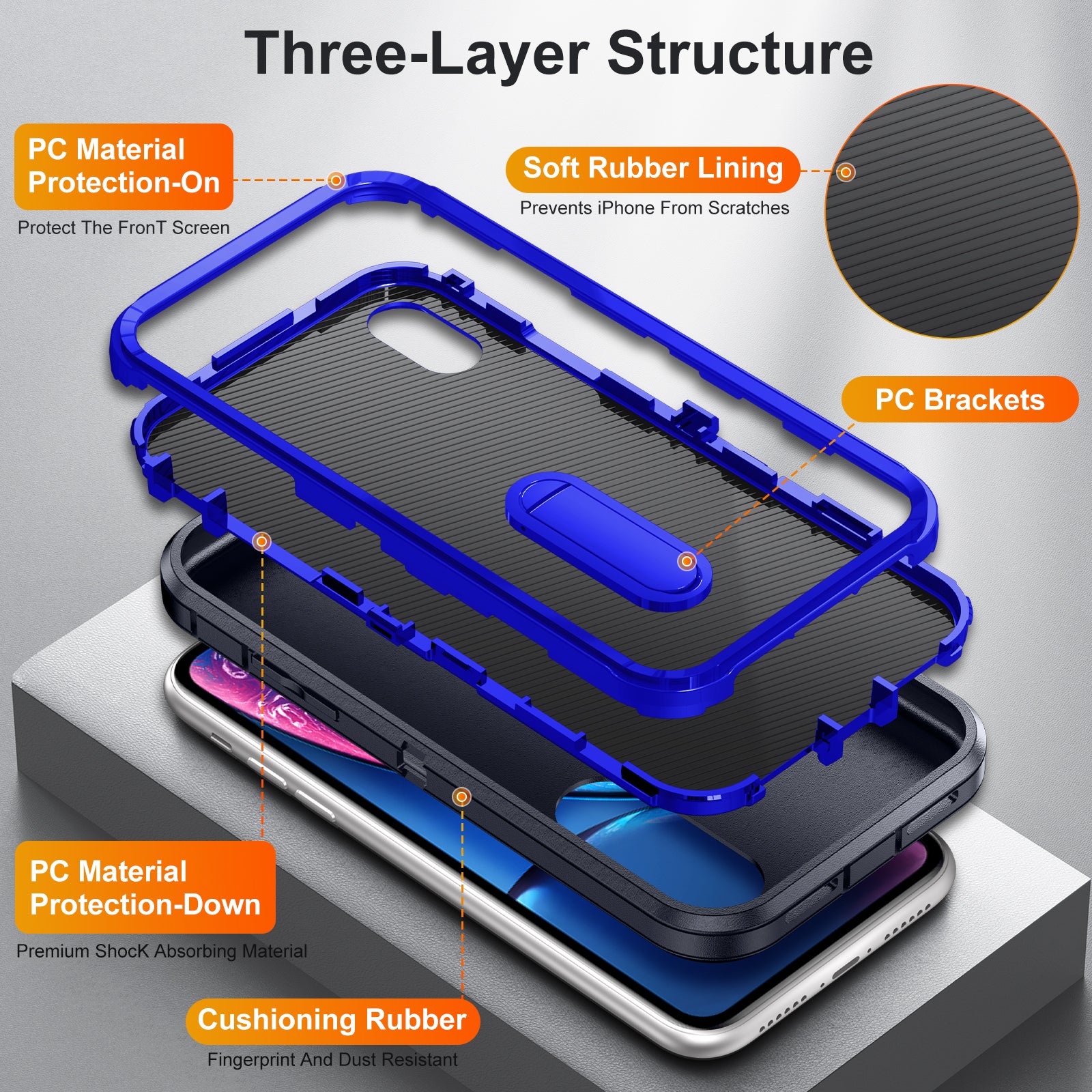 Kickstand anti-dropProtection Case for iPhone XR