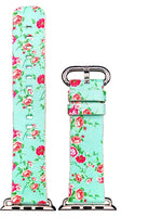 Apple Watch Series 4/3/2/1 with Silver Buckle Rubber Design Colorful Replacement i Watch Bands