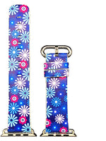 Apple Watch Series 4/3/2/1 with Silver Buckle Rubber Design Colorful Replacement i Watch Bands