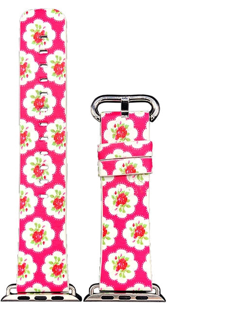 Apple Watch Series 4/3/2/1 with Silver Buckle Rubber Design Colorful Replacement i Watch Bands