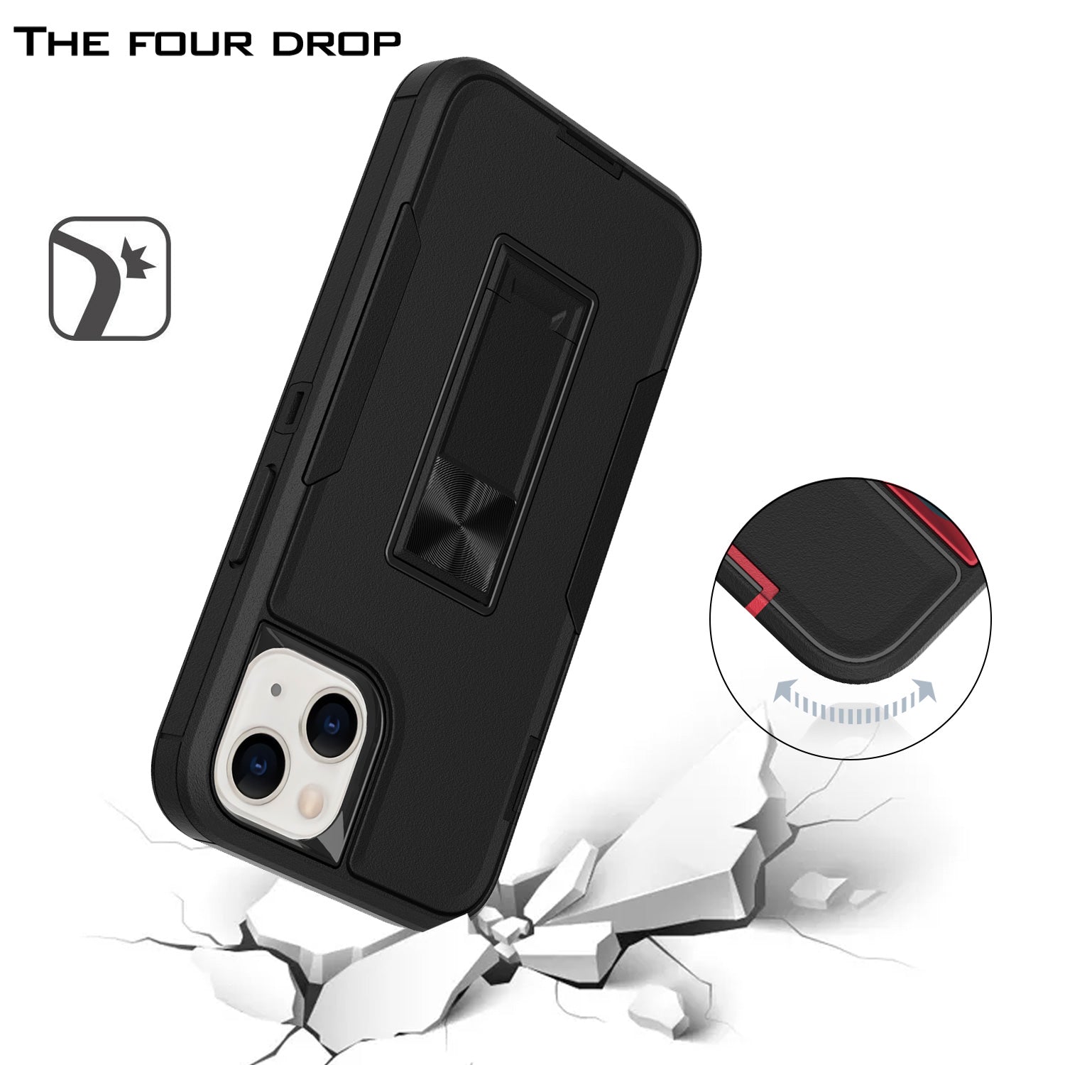 iPhone 13 mini Kickstand fully protected heavy-duty shockproof case