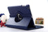 360 Degrees Rotating Leather Standing Case for iPad 4 - Hot Pink