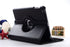 360 Degrees Rotating Leather Standing Case for iPad 4 - Hot Pink