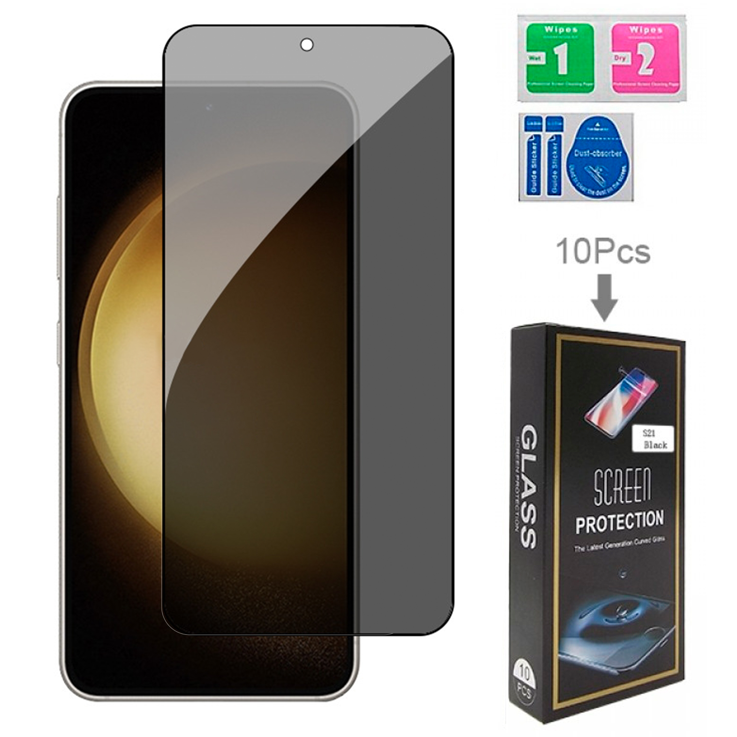 Samsung Galaxy S23 Plus Privacy PCS Tempered Glass
