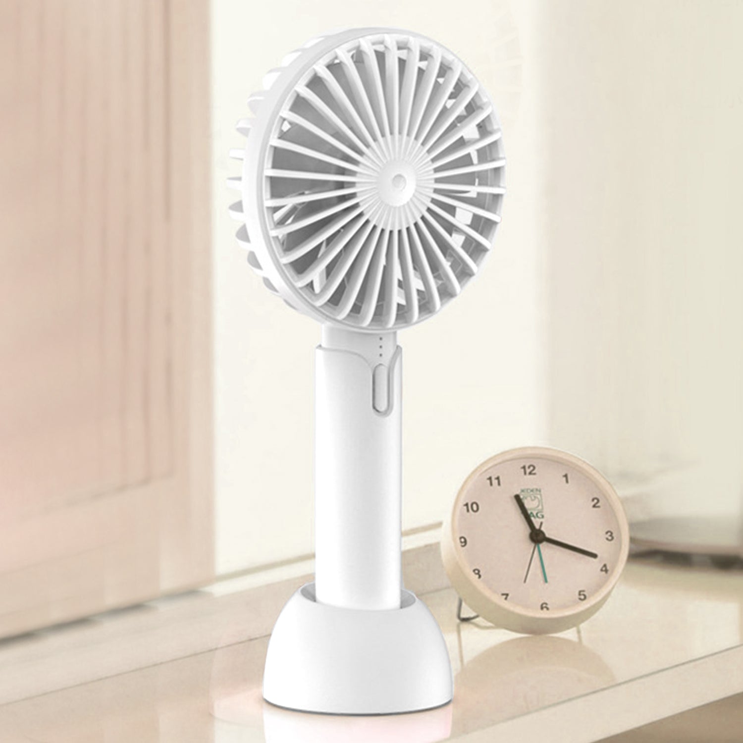 New Portable USB Rechargeable Cooling Personal Fan- White