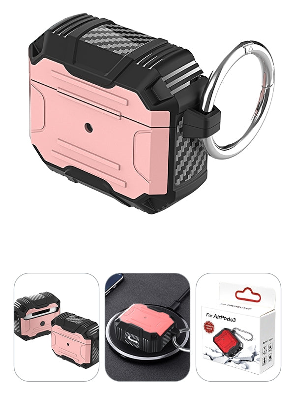 TPU black border color series military grade all-round protective case for AirPods 3