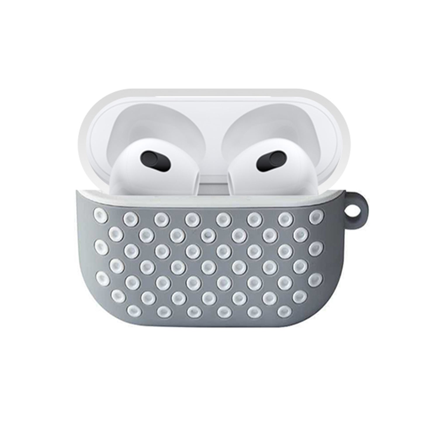 Two-color protective cover soft silicone ear cover dust and rain proof earphone storage box with hook, suitable  for AirPods 3