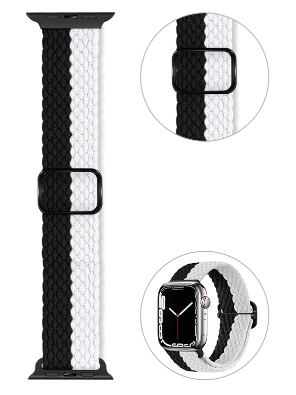 38/40/41mm Twister Braided Solo Loop Fabric Nylon Strap for i-Watch Series 7/6/5/4/3/2/1