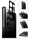 Camera Tempered High Definition Camera Lens Protector for Samsung Galaxy S21U - Black