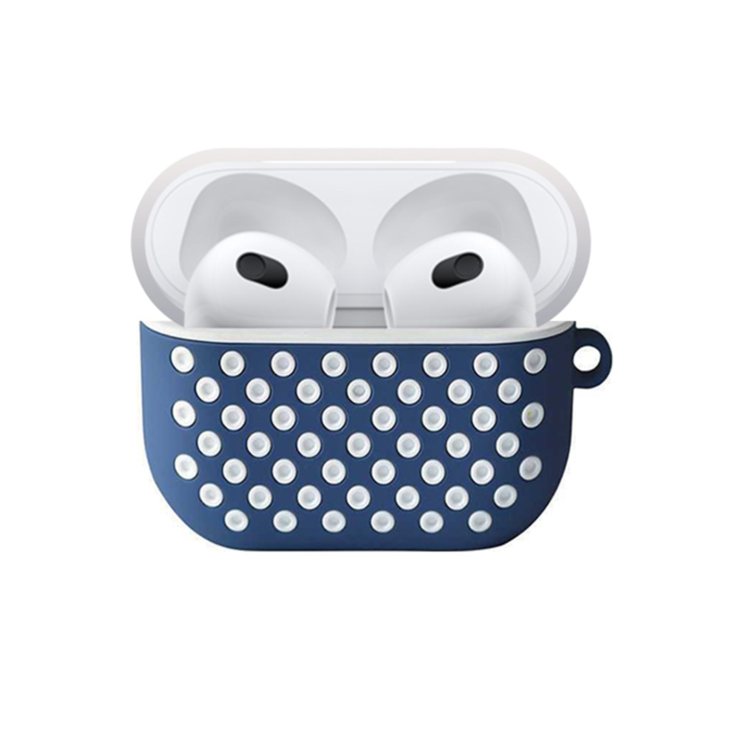 Two-color protective cover soft silicone ear cover dust and rain proof earphone storage box with hook, suitable  for AirPods 3