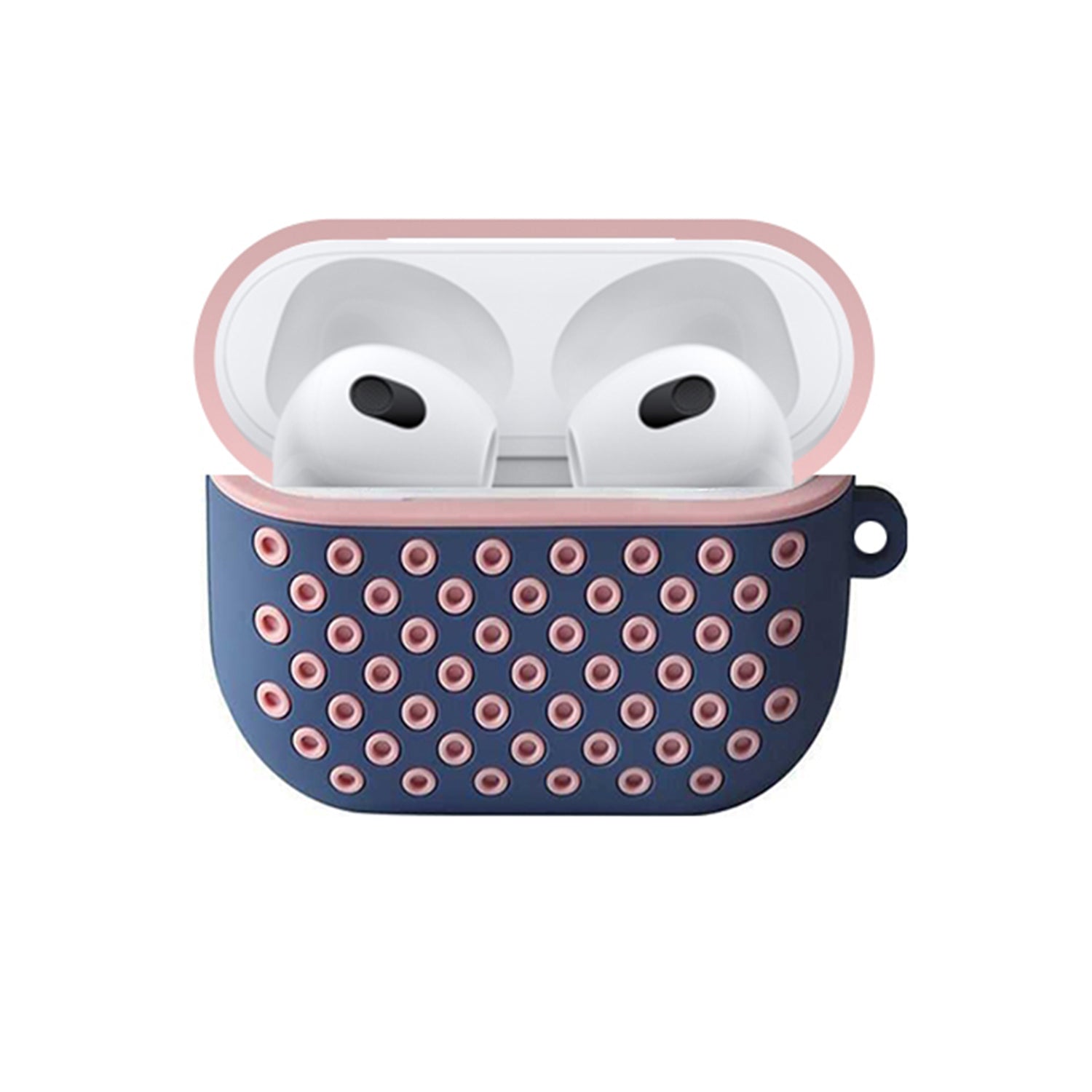 Two-color protective cover soft silicone ear cover dust and rain proof earphone storage box with hook, suitable  for AirPods 3