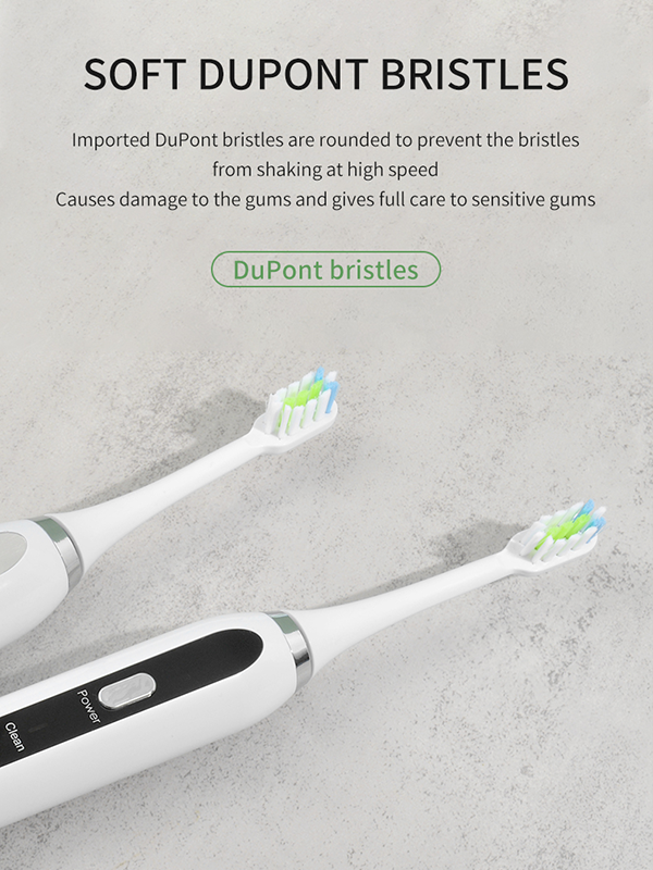 Wireless charging smart electric sonic toothbrush